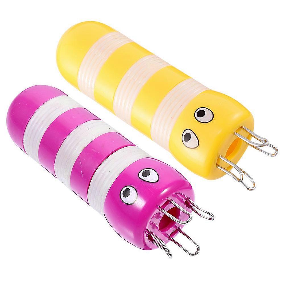 Handy Rope Knitter 2Pcs Bee Shaped Knitting Needles Assorted Color Knitting Tools 3.9×1.2×1.2in Ideal For Handmade Rope And Knitting Enthusiasts