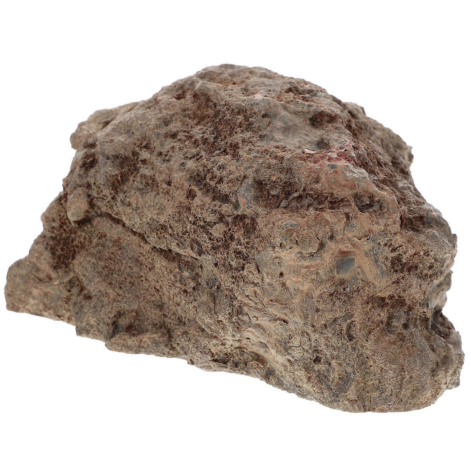 Reptile Hide Stone Resin Ornament Indoor Use Safe for Pets Provide Hiding Place 1Pack