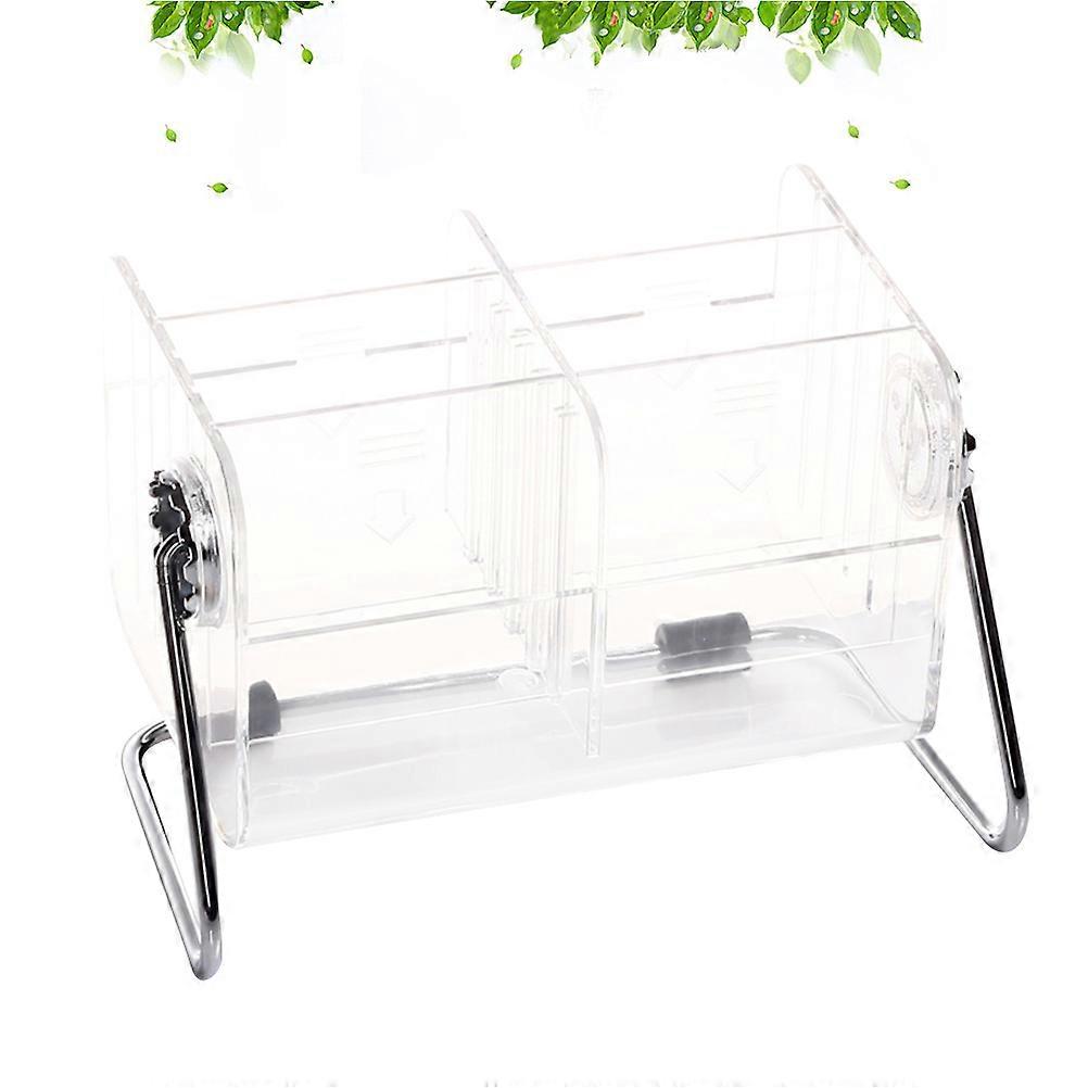 Acrylic Remote Control Storage Box with 6 Grids Transparent for Organizing TV AC Remotes and Phone