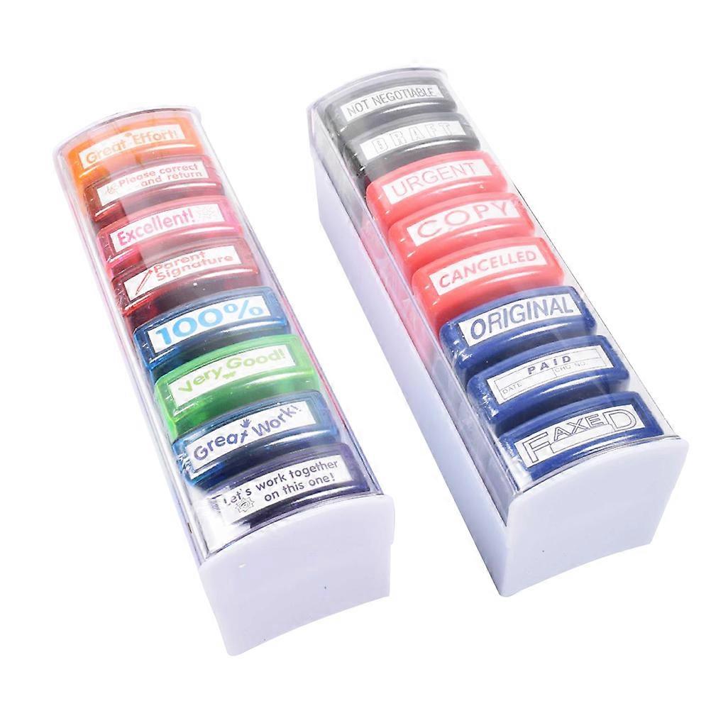 16Pcs Funny Design Environmental Stamper Set For School Teacher Kid Assorted Color Versatile Stamping