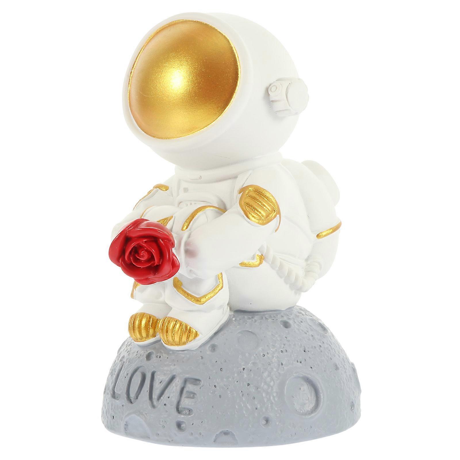 Resin Astronaut Model Home Decoration Ornament for Aerospace Enthusiasts 13x7.5cm Multi-Colored Non-slip Design 1Pack