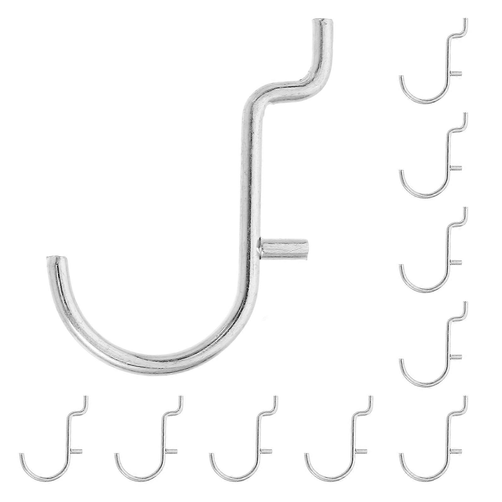 MLINS 10pcs Pegboard Hooks Small Peg Hooks for Pegboard Multi Functional Hooks for Home Garage and Office Organization