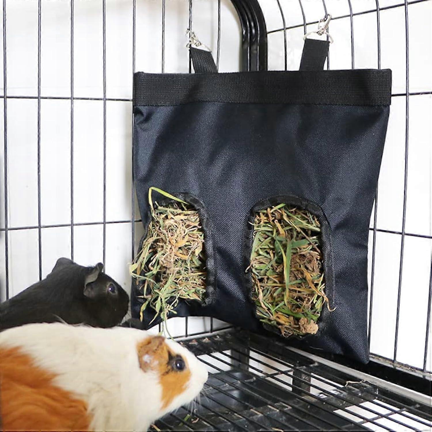 Rabbit Feeding Station - Durable Hanging Hay Bag for Rabbits and Guinea Pigs - Easy Fill Rabbit Hay Feeder for Small Pets