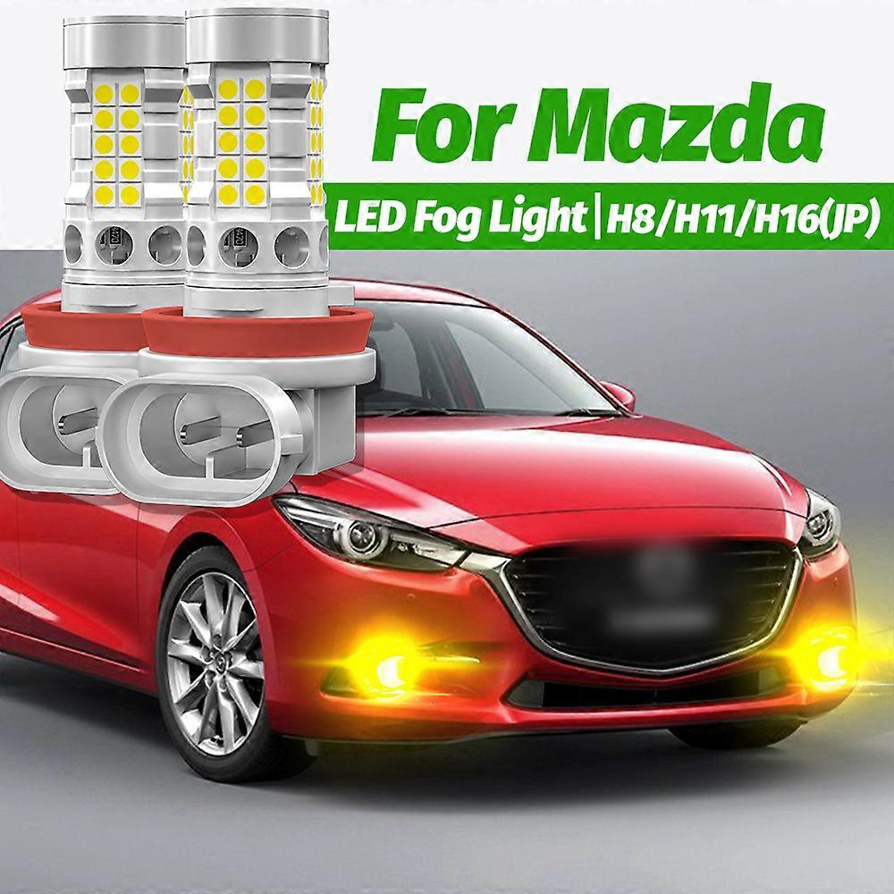 2pcs LED Fog Light Blub Lamp H11 Canbus For Mazda 2 DE DH DL DJ 3 BL BM BN 5 6 GH GJ CX-5 KE GH CX-7 ER CX-9 TB MX-5
