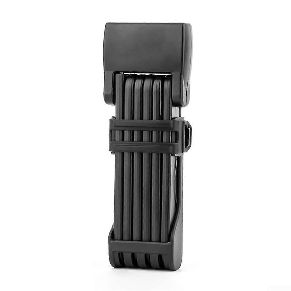 Folding Alloy Steel Bike Lock - Black Bicycle Chain Lock for Easy Transport and Assembly, Durable and Lightweight Design