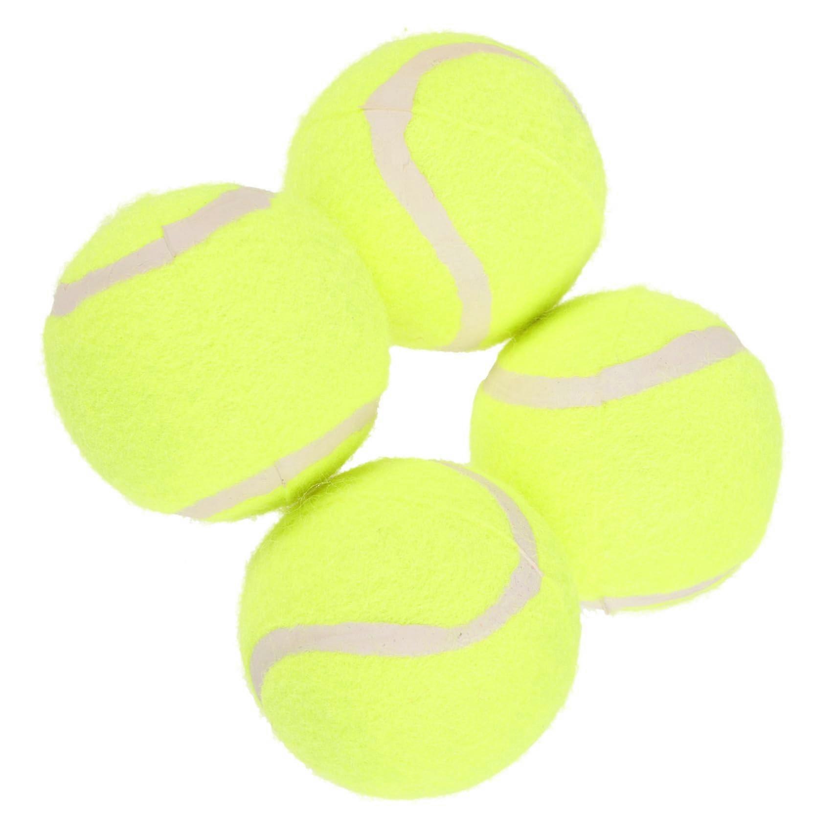 Rubber Dog Balls 4-Pack - Durable, Elastic, Bite-Resistant Training Toy for Small and Medium Dogs, Assorted Colors