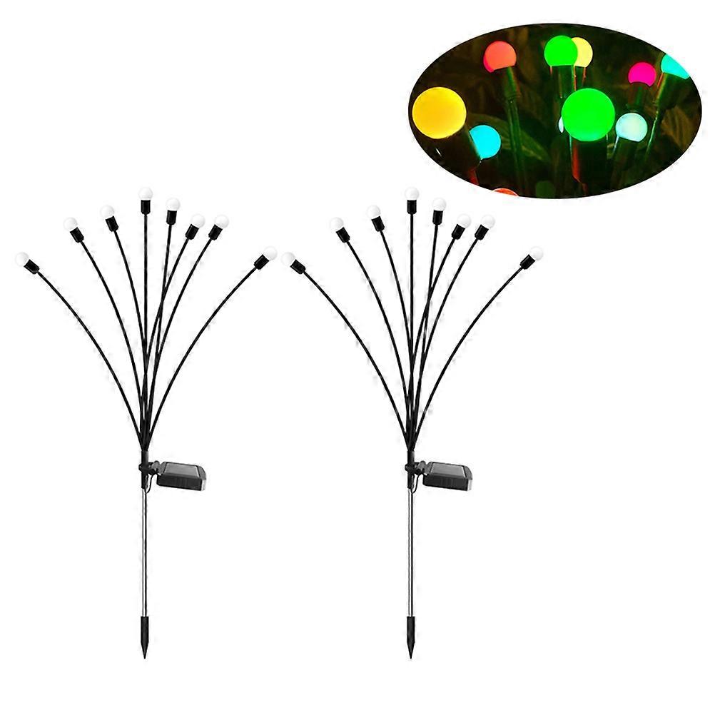 Solar-Powered LED Firefly Stake Lights for Outdoor Pathways and Lawns