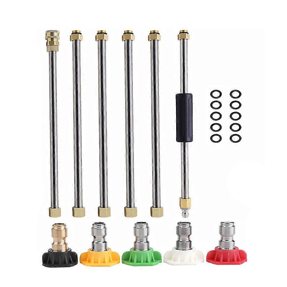 Car Washing Machine Extension Rod Kit with Colorful Nozzles – High Pressure Cleaner Pole for Effortless Vehicle and Floor Cleaning, Durable & Easy to
