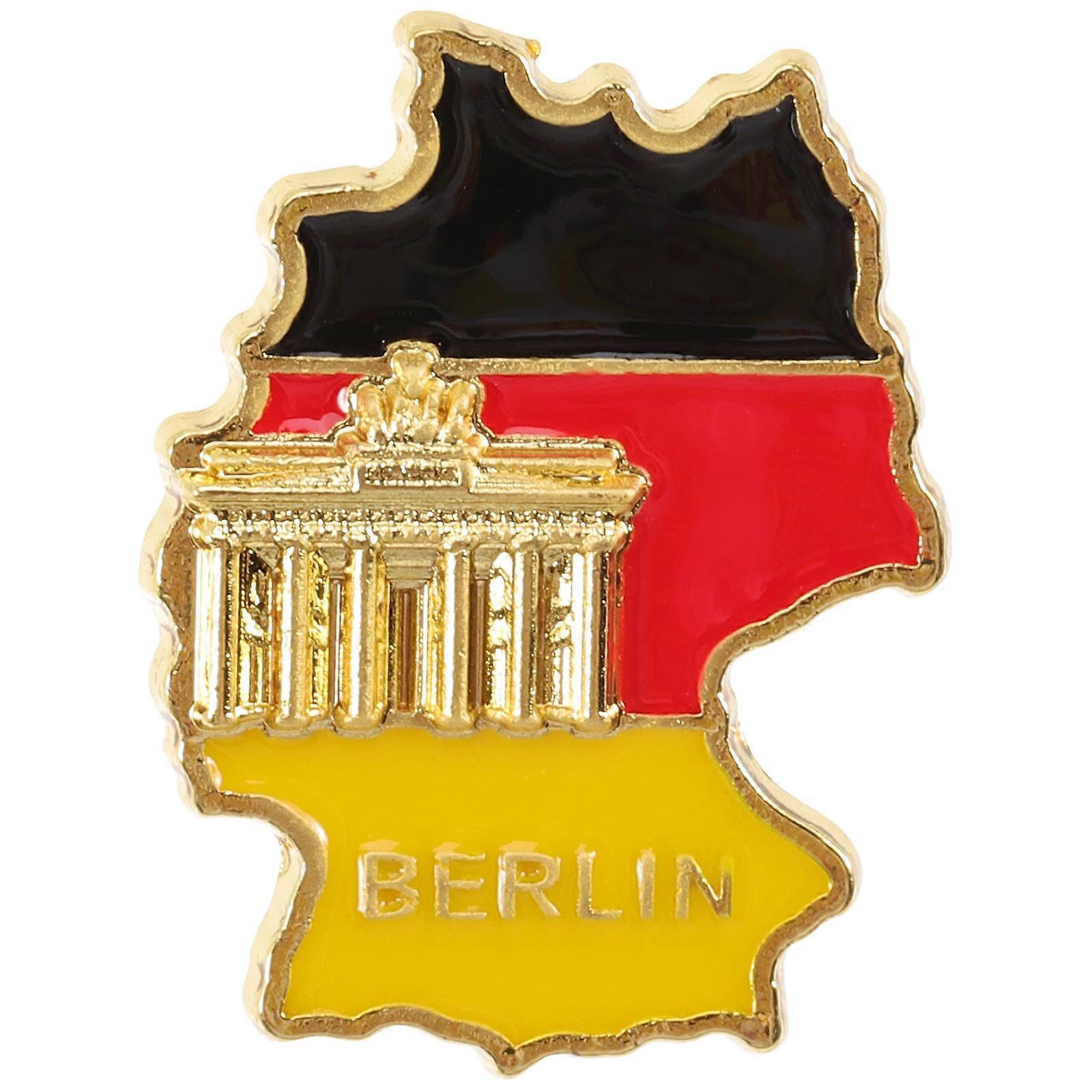 Germany Flag Brooch Pin For Patriotic Display Assorted Color Elegant Design 1Set