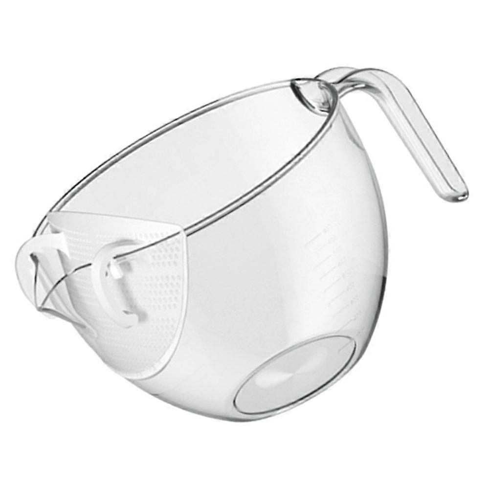 Reusable Rice Strainer Bowl with Handle, Transparent Colander for Washing Rice, Vegetables, and Fruits, Kitchen Draining Tool for Easy Cleaning and