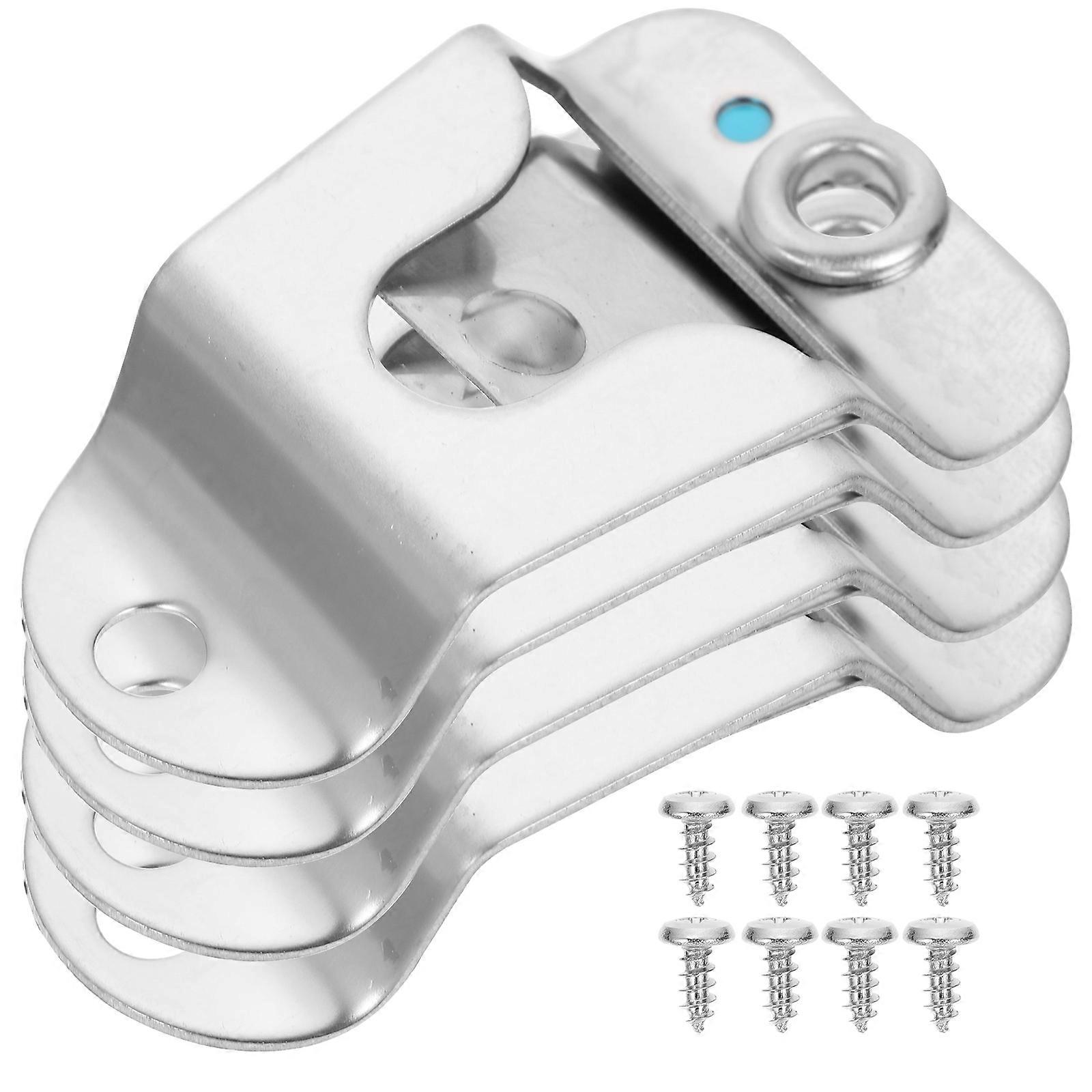 4pcs Microphone Holder Clips, Durable Mic Hanger with Screws for Easy Installation, Reliable Replacement for Standard Microphone Mounting