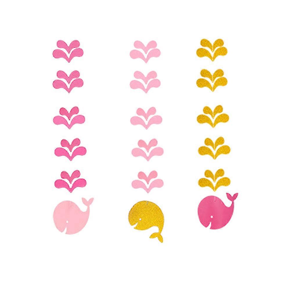 Whale Hanging Cutout Baby Shower Decoration Garland For Kids Assorted Color Cute Design 1 Set