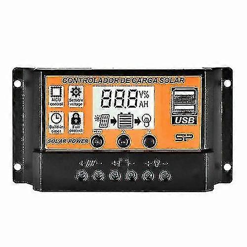 100A 12V/24V Auto Solar Panel Charge Controller Regulator with Dual USB
