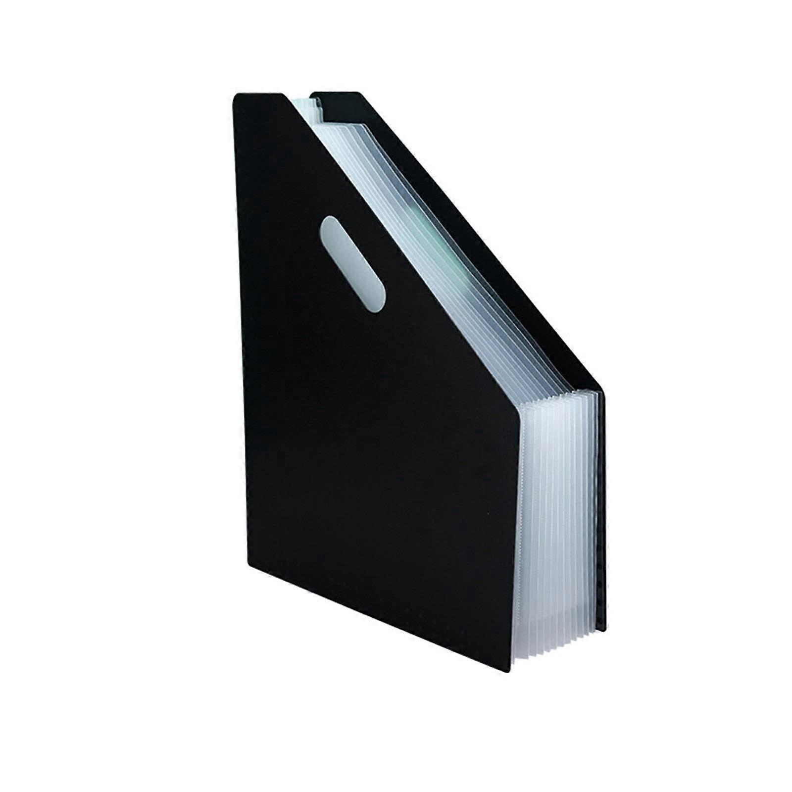 Akkordeon Document Folder Extended File Holder Storage Box / A4 File Manager Voucher Paper (Black)
