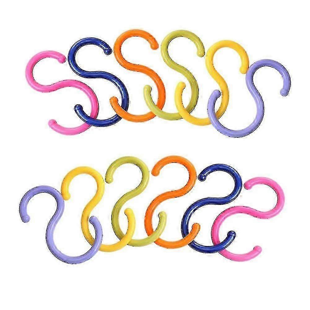 Multi Purpose Plastic S Shaped Hook Pack Of 12