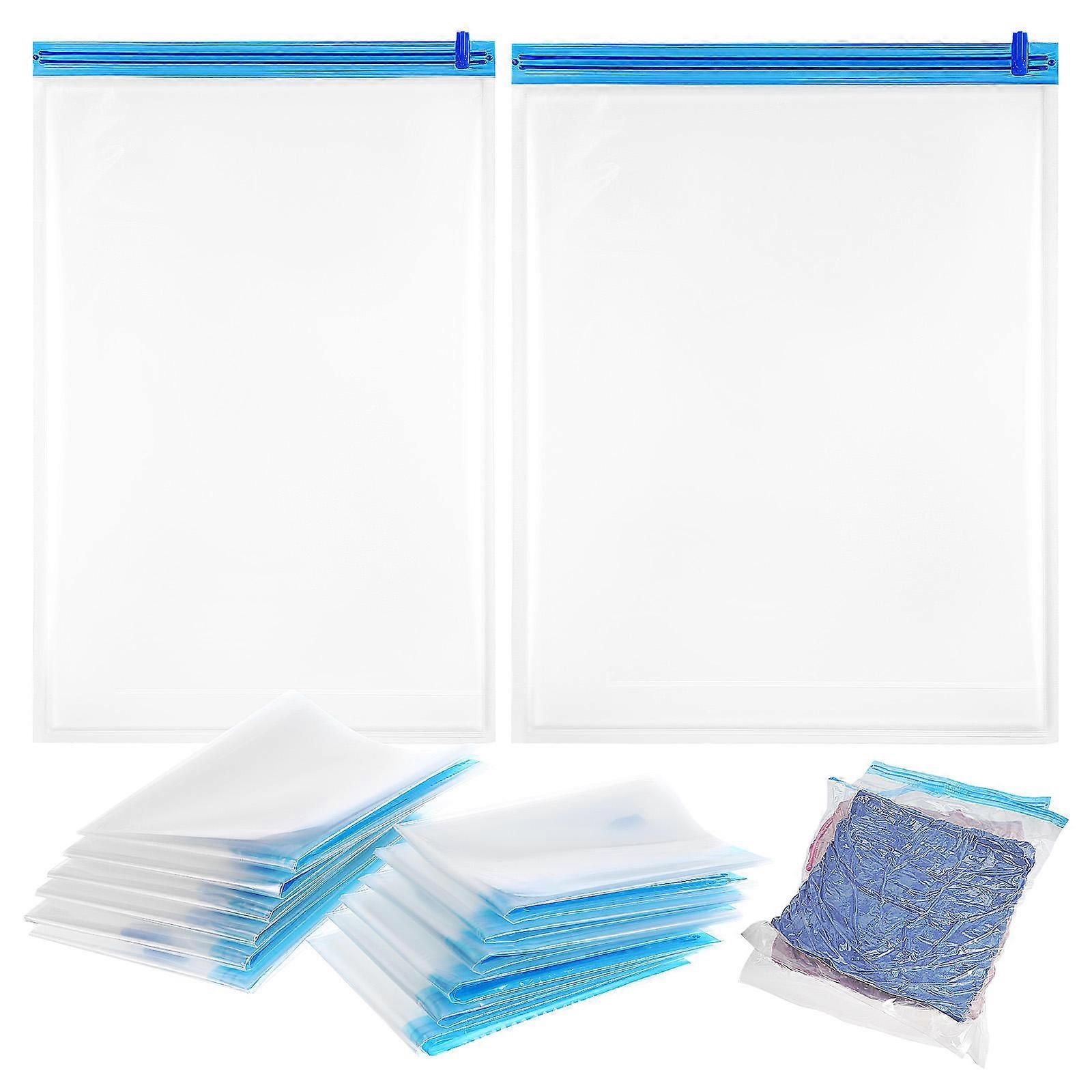 12pcs Vacuum Storage Bags for Travel Compression Organizer – Space Saving Luggage Solution with Material for Clothes Storage at Home or On the Go