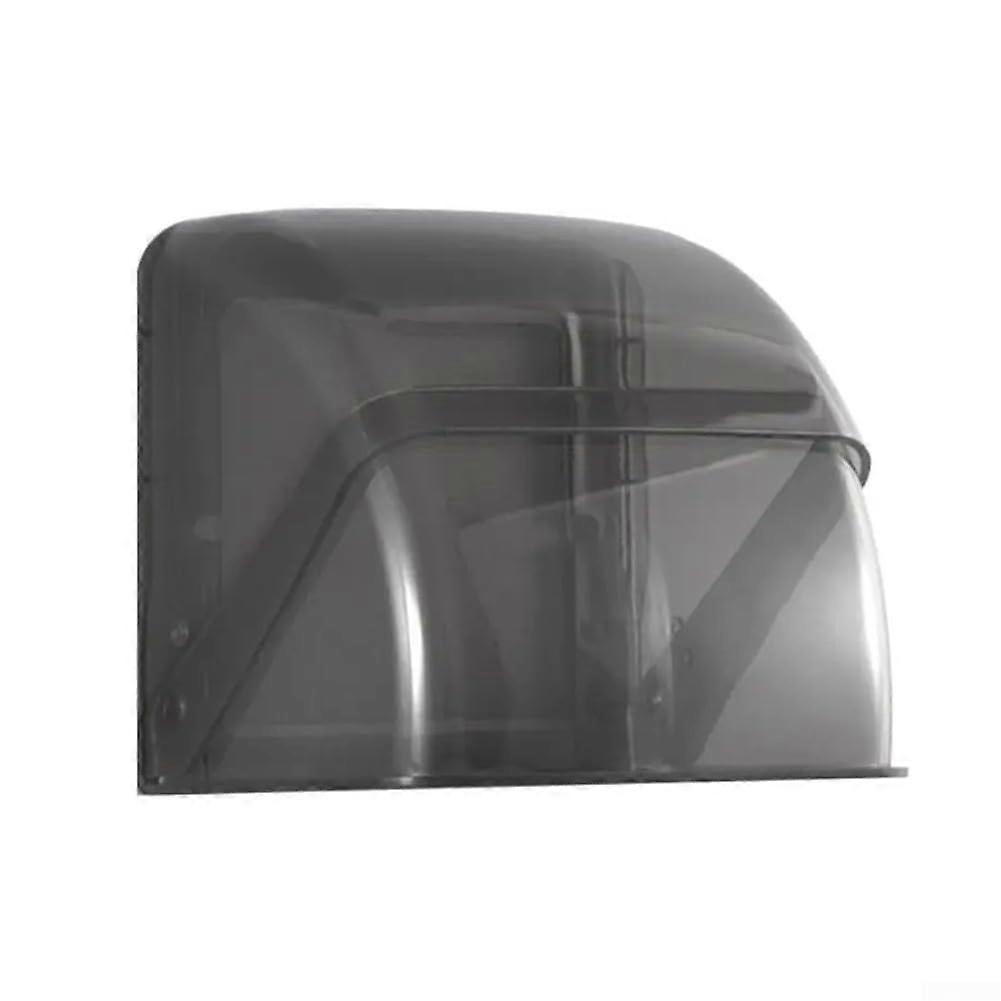 Reliable 86 Type Outdoor Waterproof Socket Box with Durable PC Material, Transparent Black, Includes Protective Rain Cover