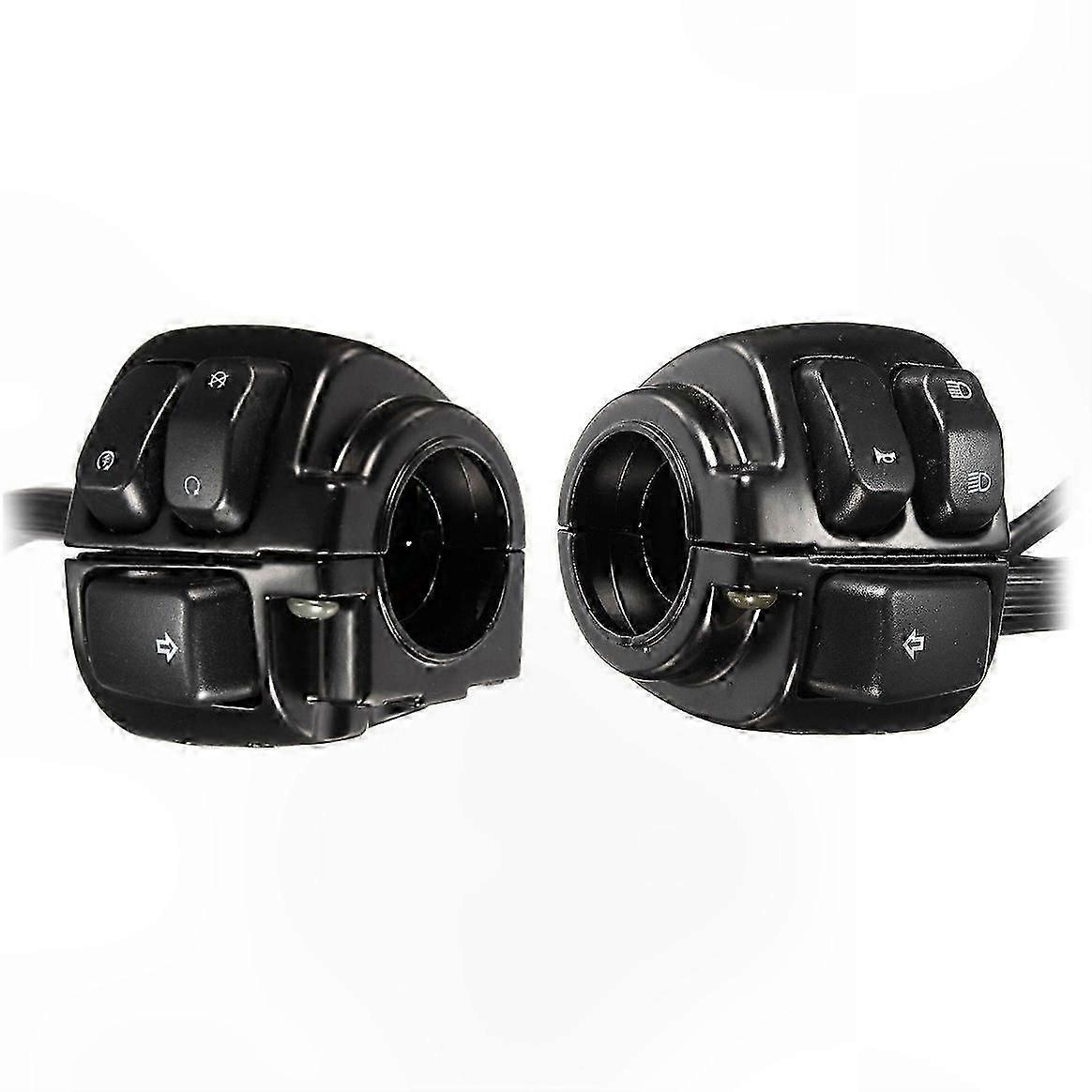 25mm Handlebar Control Lights Switch with Wiring Harness for Motorcycles