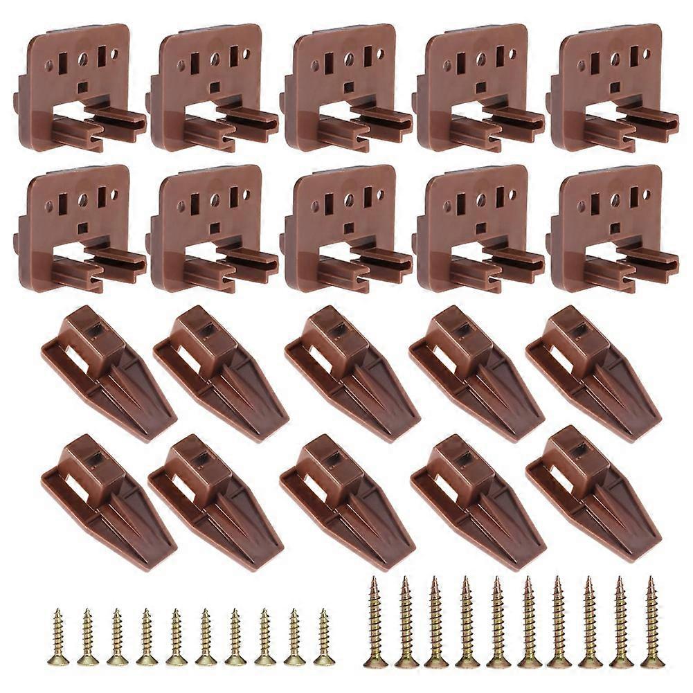 10PCS Drawer Slide Track Guide Glide for Center Mount Drawer for Dressers and for Nightstand 1 Drawer Systems