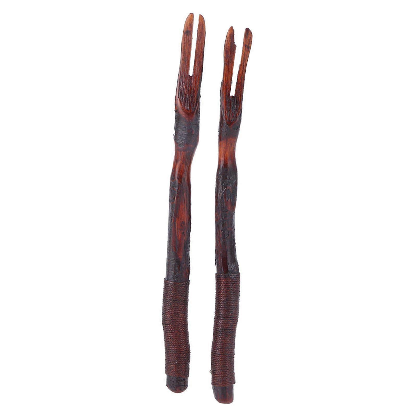 Wooden Wire Fruit Forks for Tableware, for Kitchen, Home, Restaurant