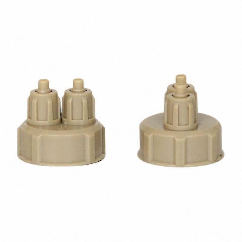 DIY CO2 System Kit for Aquariums - 2Pc Bottle Cap Reactor with Quick Screw Cap for Fish Tank Carbon Dioxide Generation