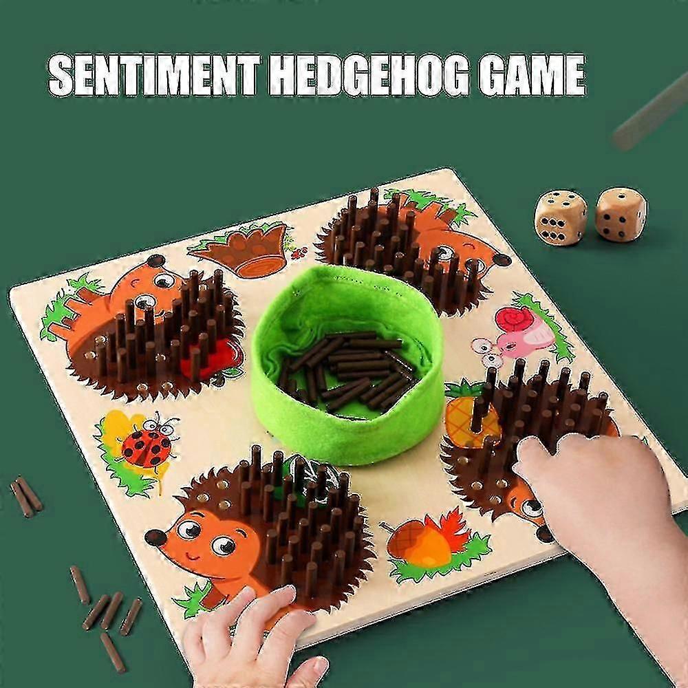 木製の挿入されたハリネズミゲーム早期教育玩具フォーカストレーニングキッズギフト-良い