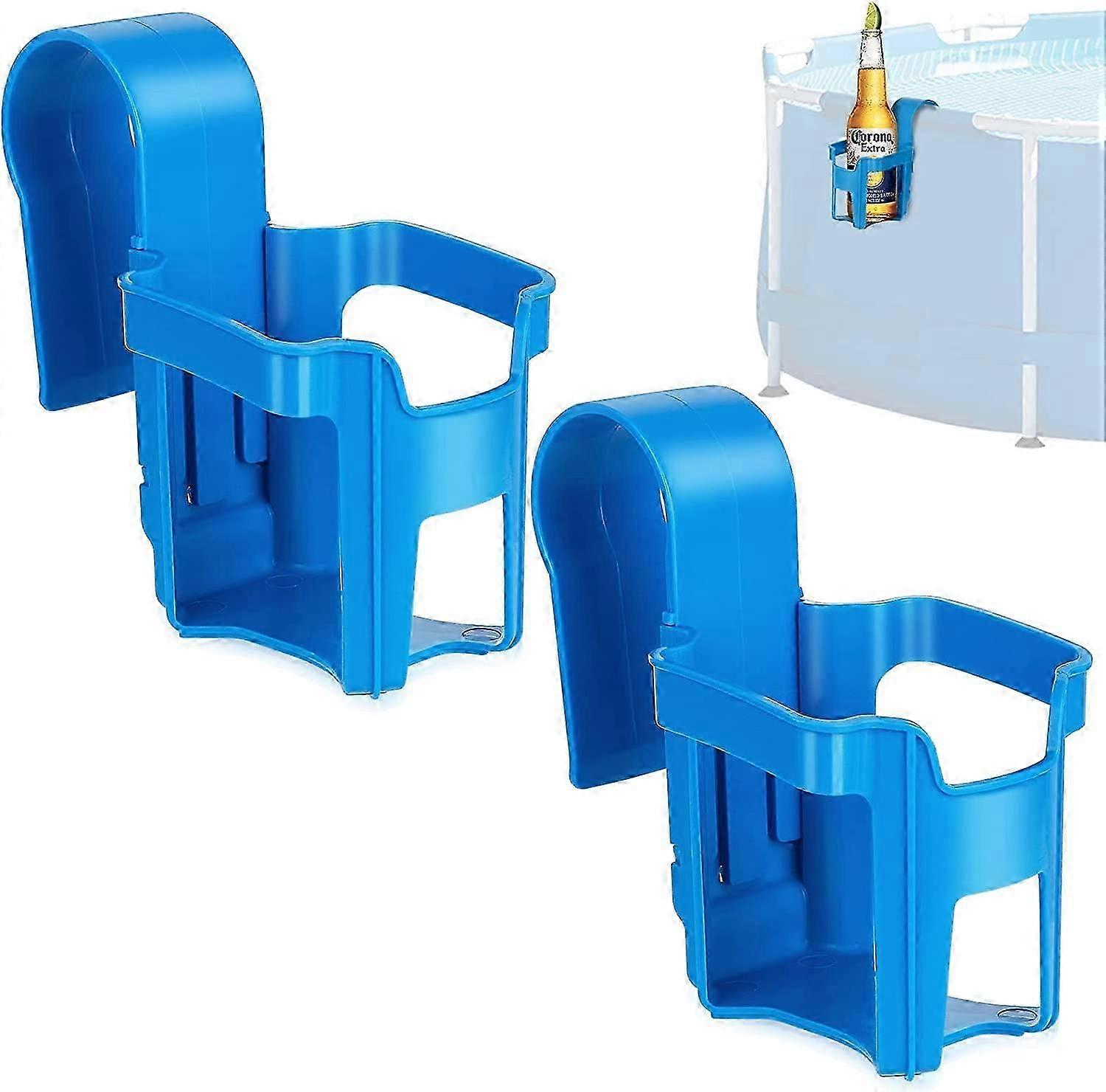 Pool Accessories Drink Storage Holder for Swim Pool, Multifunction Frame Pool Storage Basket Poolside Cup Holder Drink Hanger for Frame Pool Inflatabl