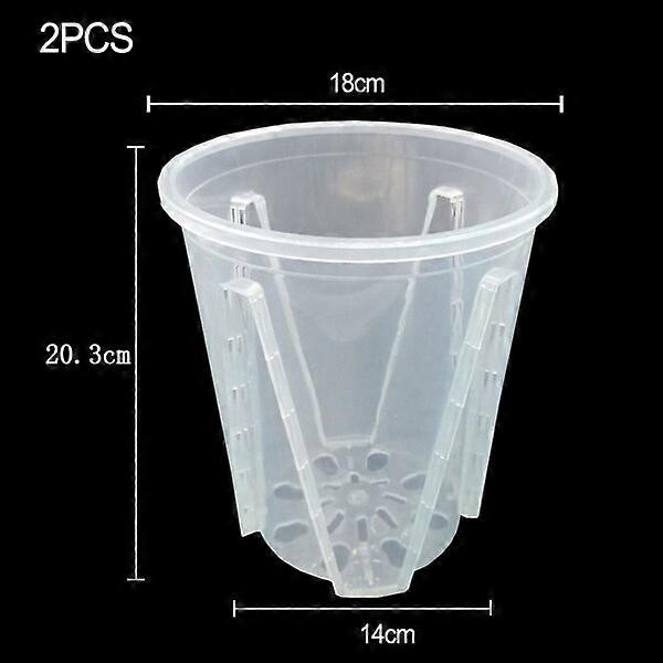 Two transparent flower pots with multiple sizes suitable for a variety of plants
