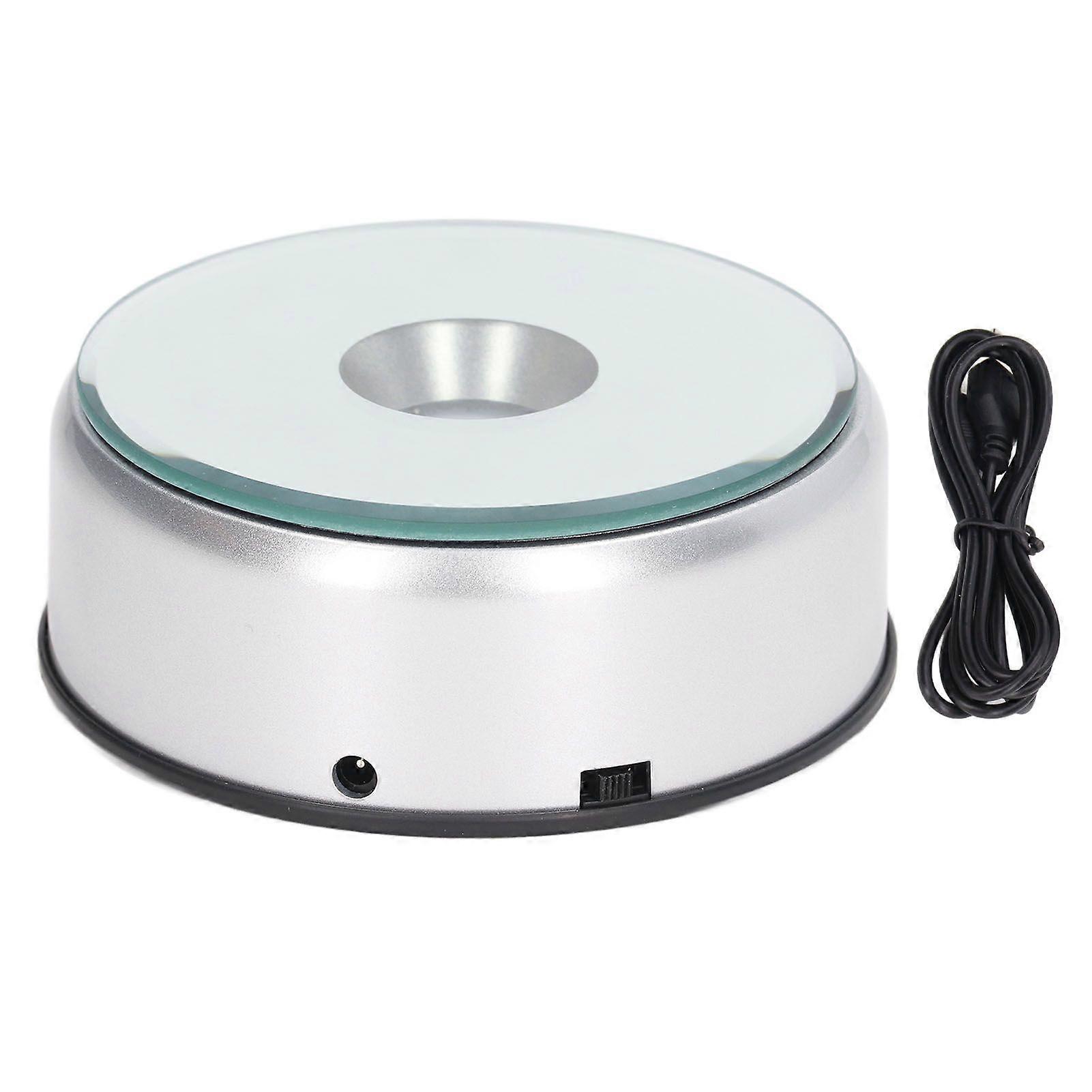 Rotating Display Stand 360 Rotating LED Lights 80 Seconds Per Lap LED Display Base for Cups Crystals