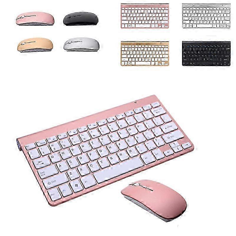 USB Wireless Silent Keyboard and Mouse Micro Multimedia PC Combo Kit