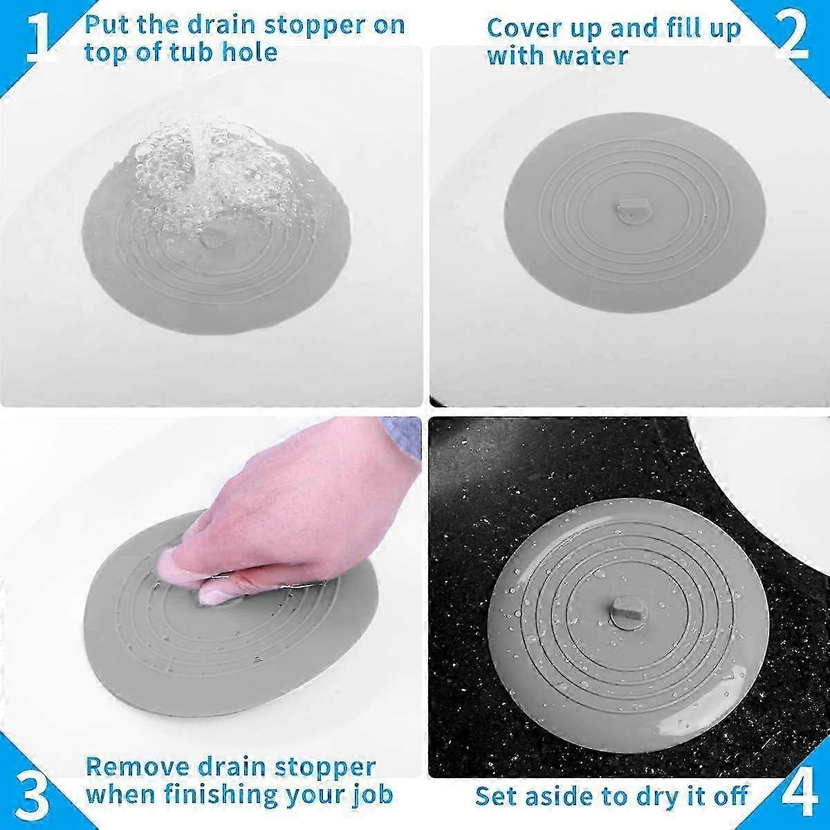 Silicone Sink Stopper 15.3cm for Kitchen, Bathroom & Laundry