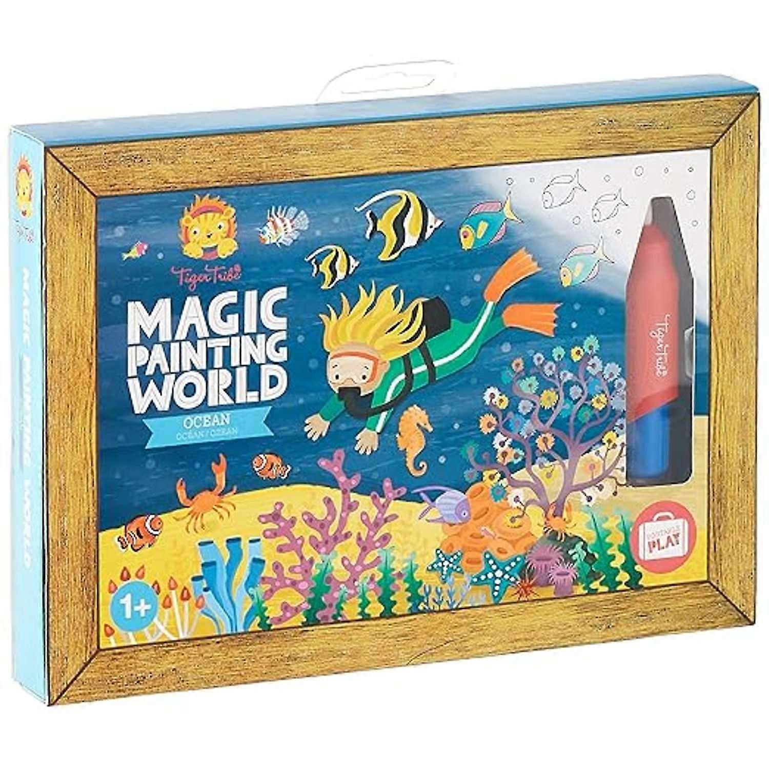 Tiger Tribe Magic Painting World Ocean- Kids Magical Water Paint, No Mess Paints