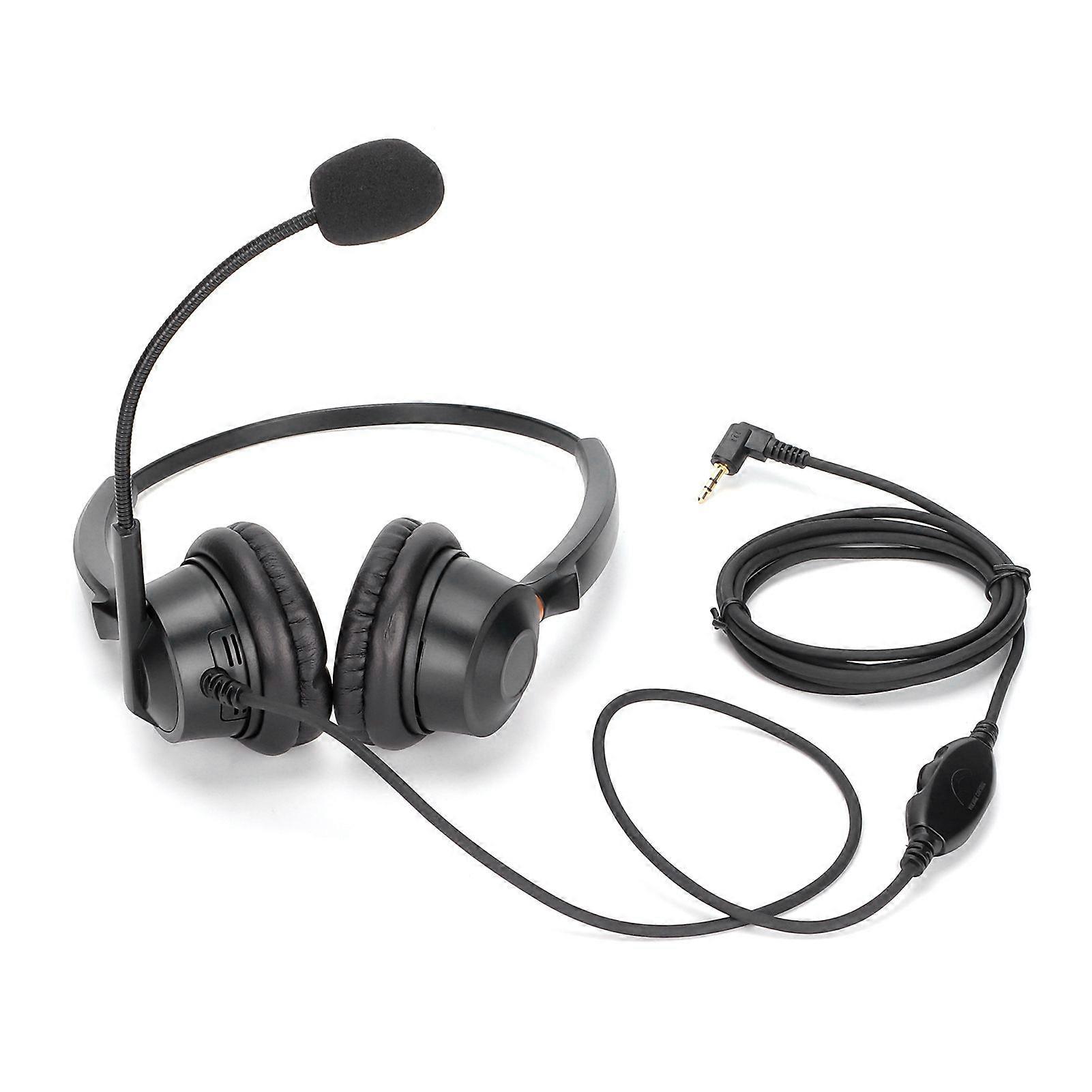 Business Headset 2.5mm Business Headset HandsFree Telephone Headset with Noise Canceling Mic and Volume Control