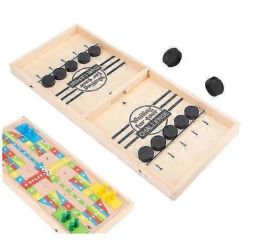 Two-in-one Wooden Flying Chess