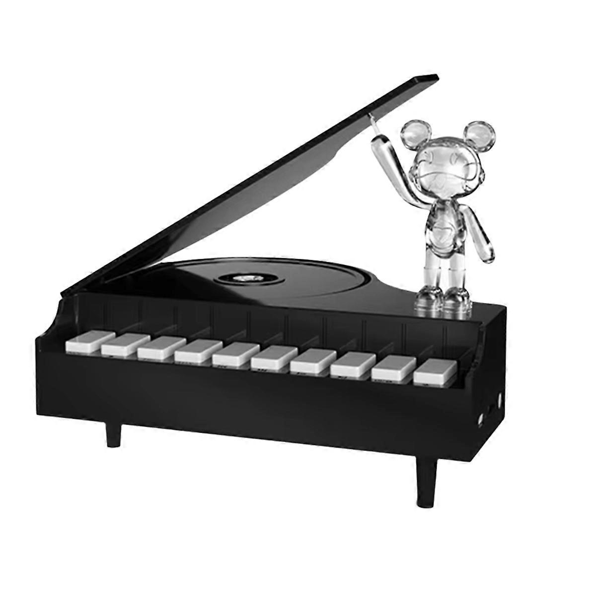Portable Bluetooth Speaker White Noise Machine Mini Piano Music Box Support TF Card Radio Lamp Effect Gift C