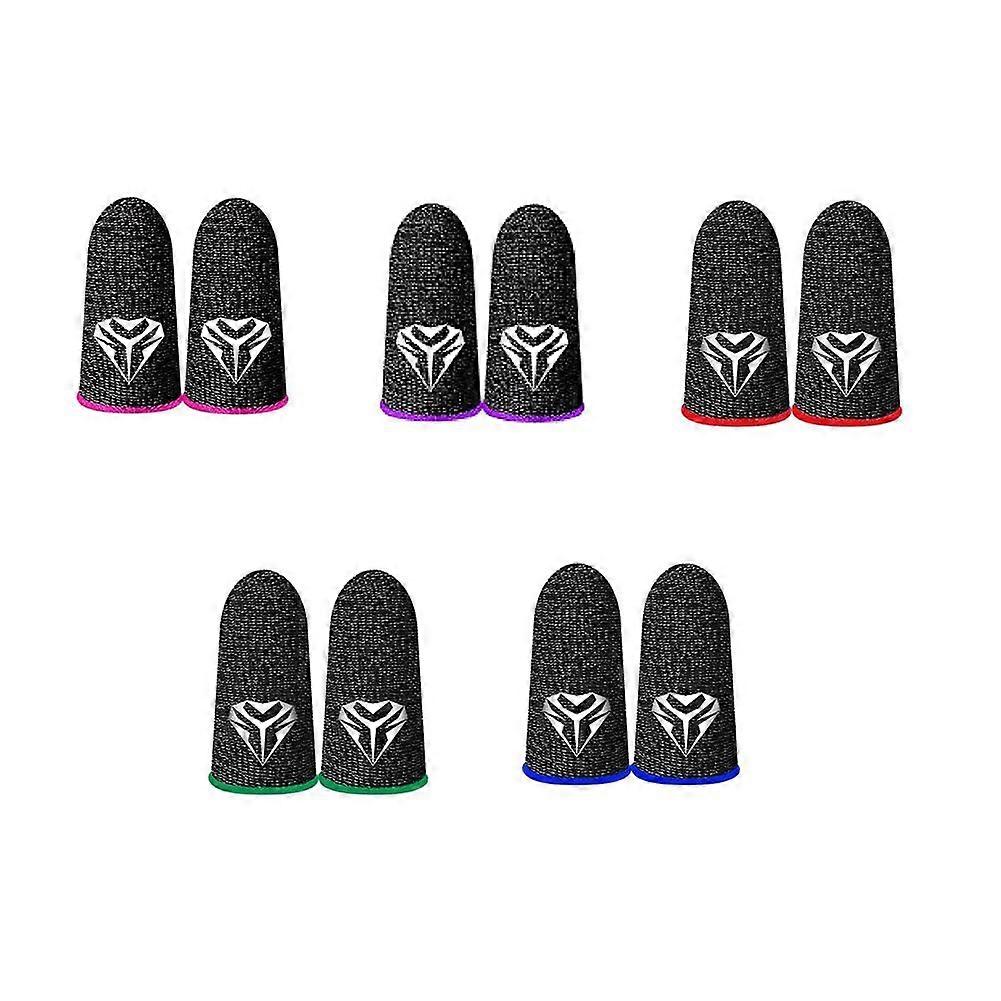 10PCS Gaming Finger Superconducting Electric Fibre 28 Knitted Sleeve Breathable Fingertips for PUBG