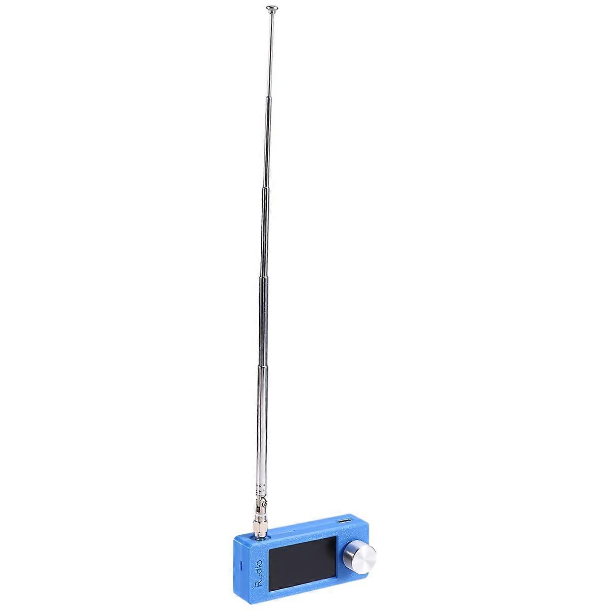 SI4732 Portable Radio 10Khz-180Mhz SMA Interface Telescopic Antenna LSB USB AM FM Mini Pocket Radio, Receiver Blue