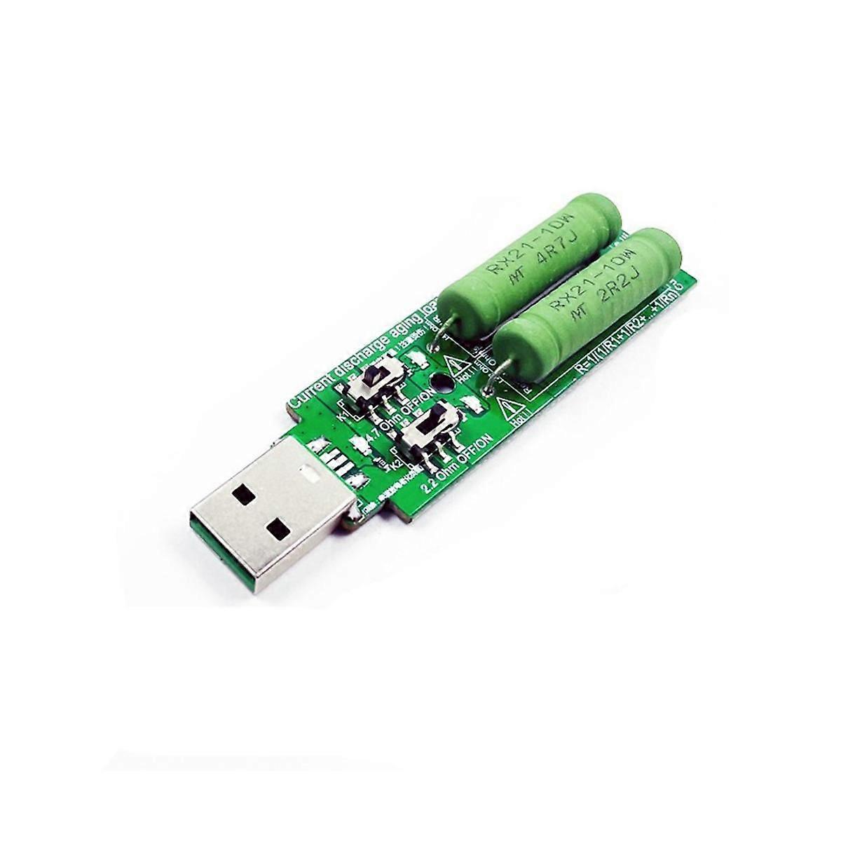 USB Resistor Dc Electronic Load with Switch Adjustable 5V1A/2A/3A Battery Capacity Voltage Discharg