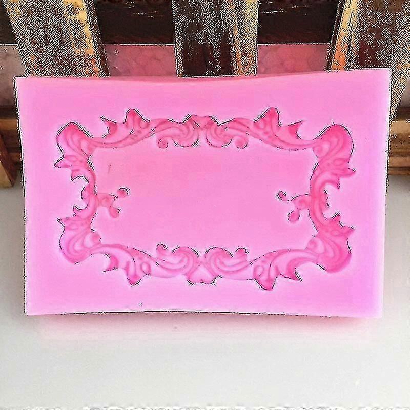 Cake Pans Molds Diy Retro Rectangular Photo Frame Aromatherapy Gypsum Mold 2pcs