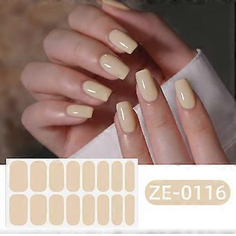 Reine farbe einfache nagellack film nagel aufkleber 16 finger heißer verkauf heißer nail art aufkleber volle aufkleber ZE-0116 bare stück + nagel datei