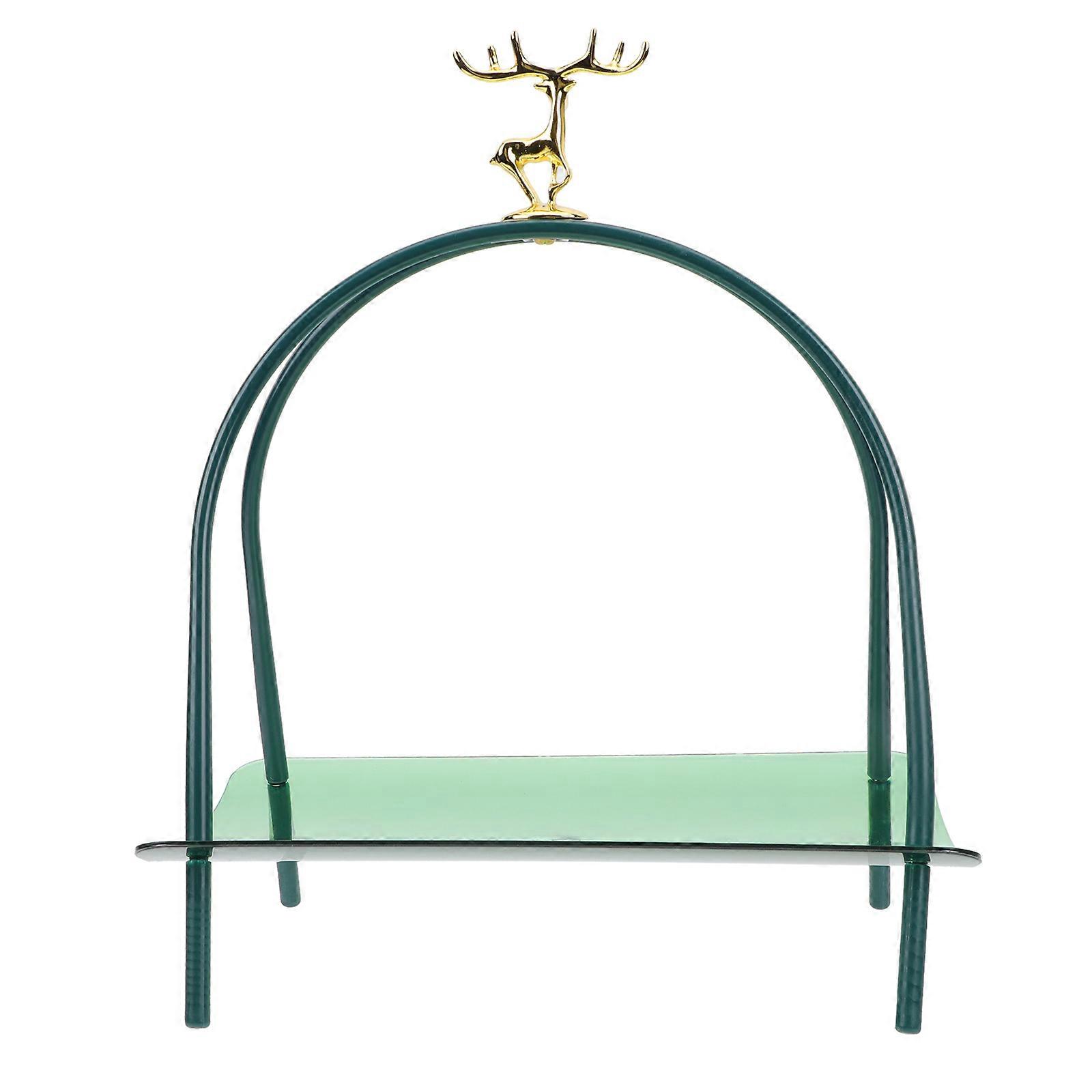 フルーツホルダー装飾ケーキスタンドパーティー家庭用品鉄素材グリーンパーティーデコレーション1パック