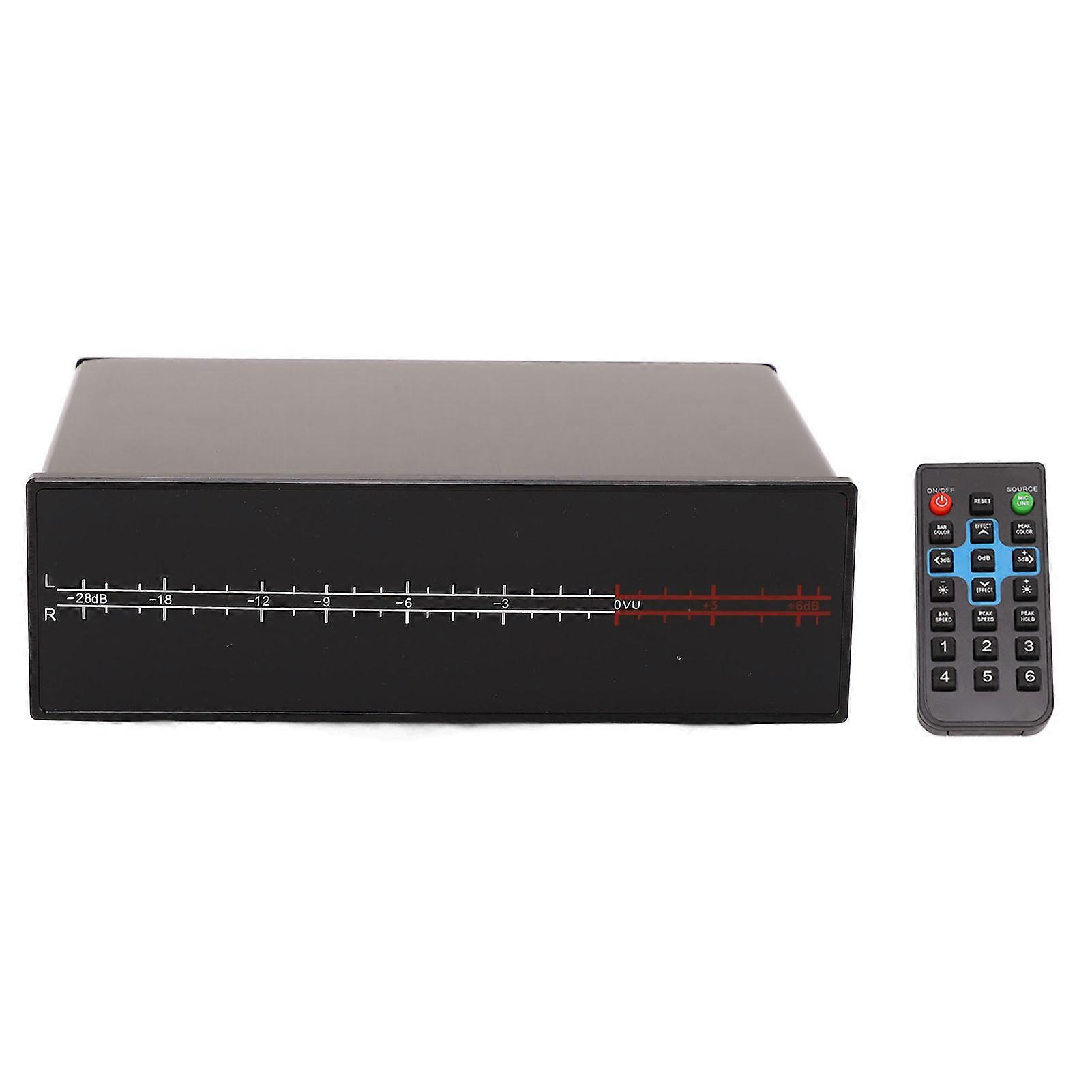 Dual Channel LED Sound Level Meter PPM VU Analyzer with Remote