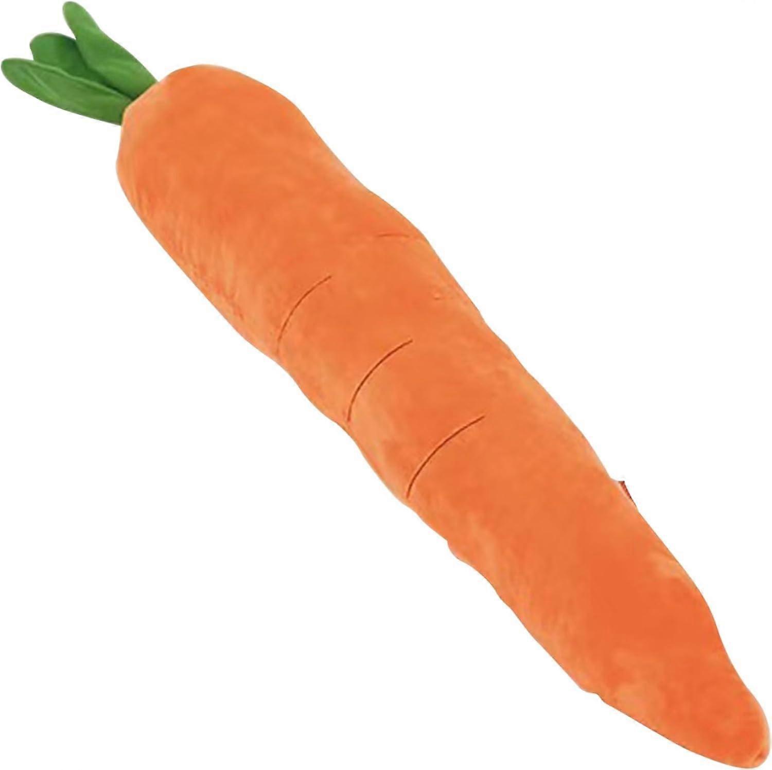 29.5 Inch Large Squeaky Dog Toy CarrotShaped Plush Chew Toy Orange Soft Interactive Toy For Small And Medium Dogs