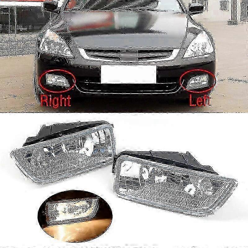 2025 Foglight Foglamp For Honda Accord 7th 2003 2004 2005 2006 2007 Car Front Bumper Fog Light Daytime Driving Lamp with Bulb
