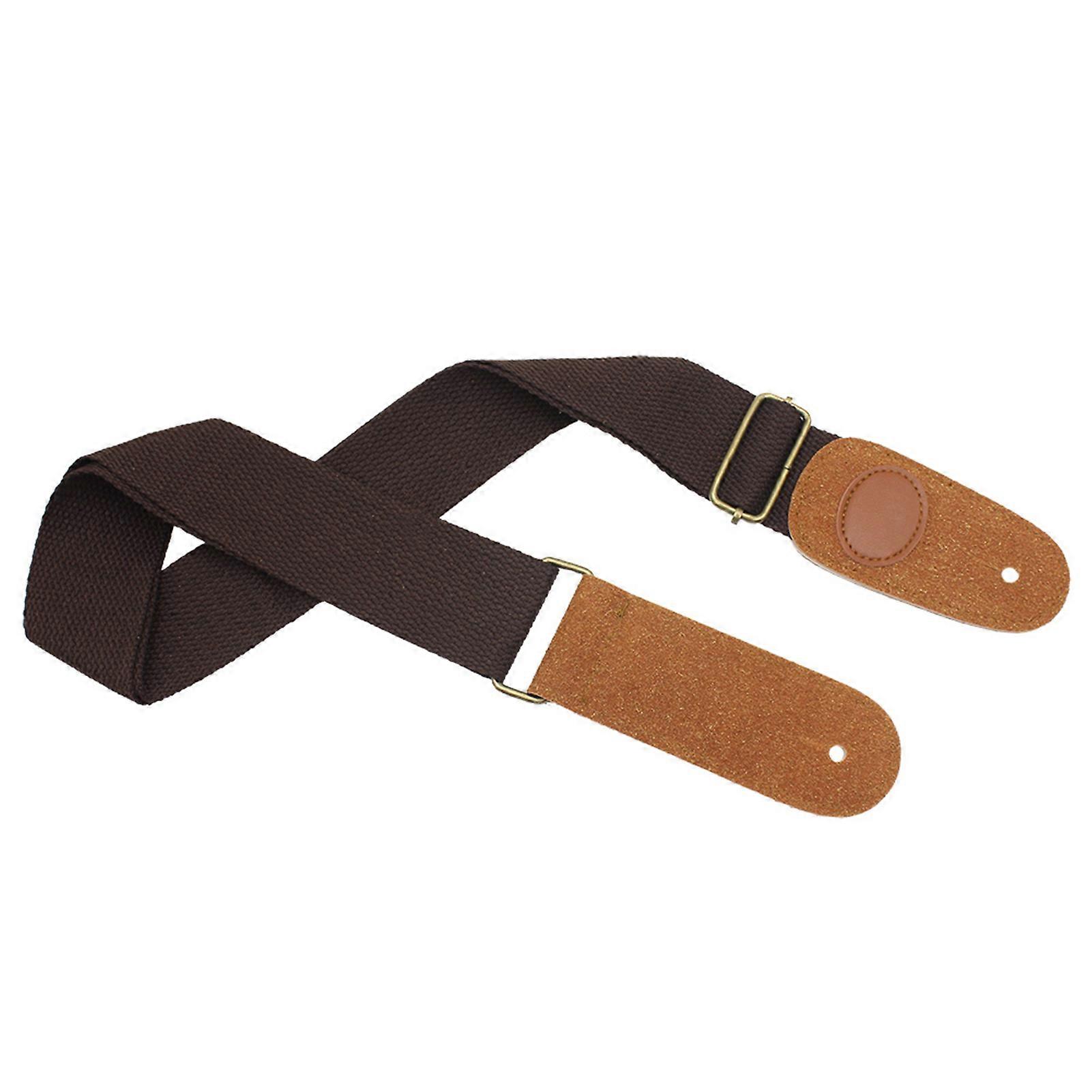 IRIN Adjustable Cotton Guitar Strap 88.5-147cm Leather Ends