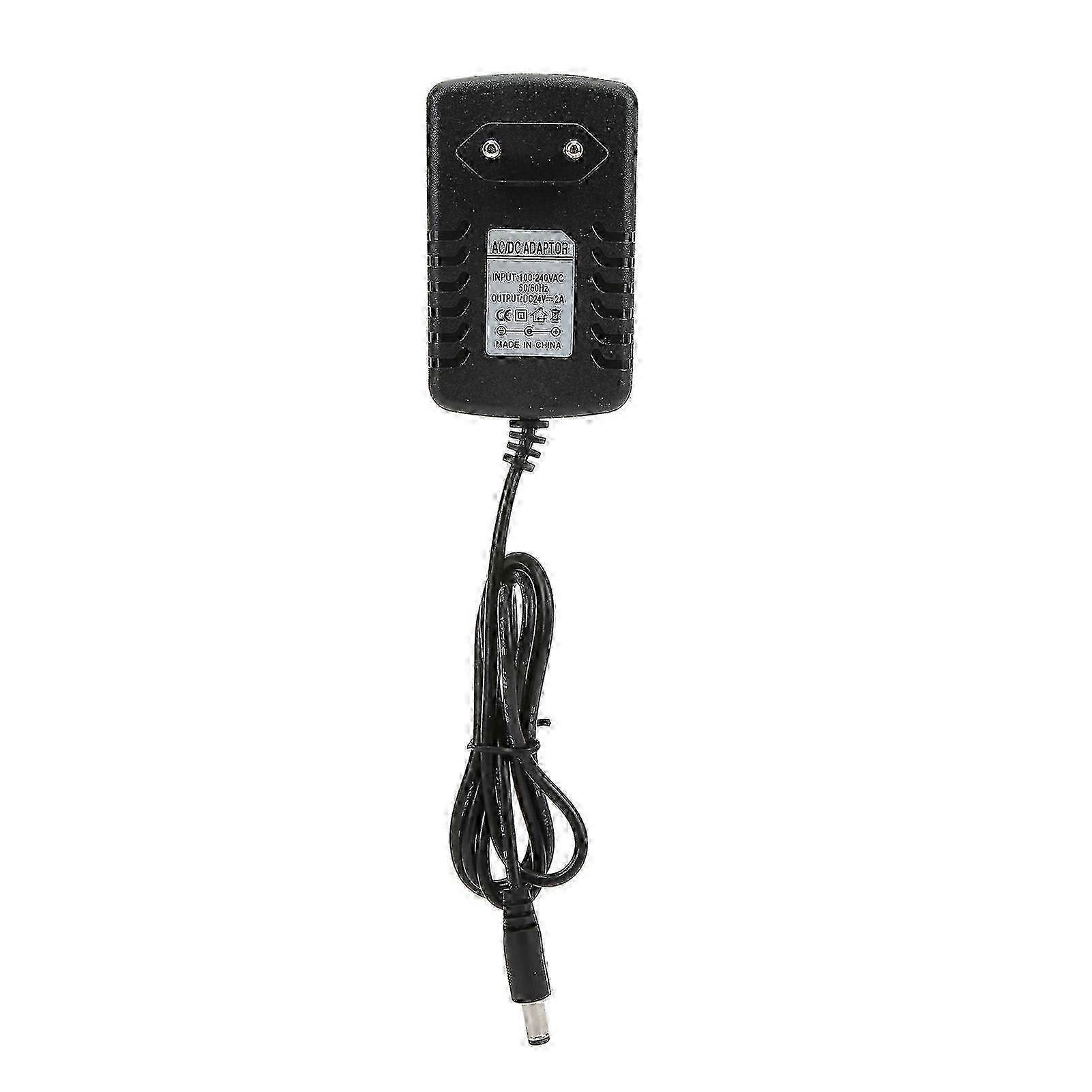 24V 2A Power Supply Adapter with Constant Current, 100-240V AC Input, 50/60Hz, EU Plug, Insulated DC Output