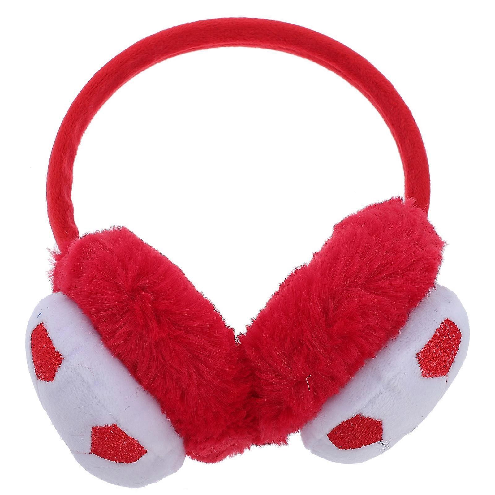 Football Earmuff Protective Ear Cover for Children Red