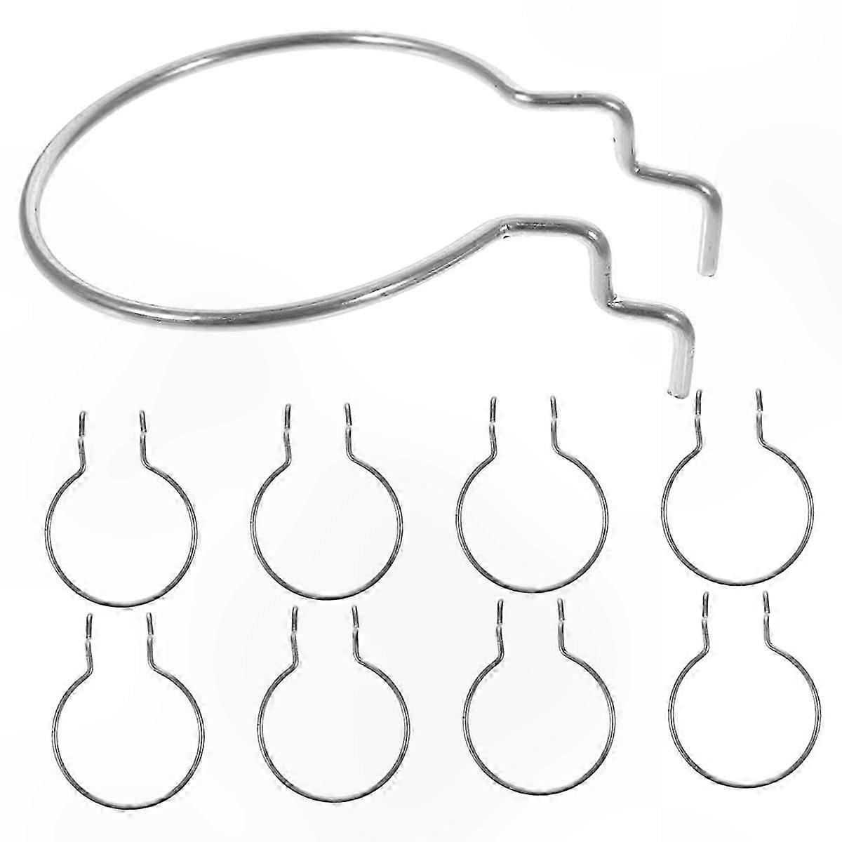 10-Pack Durable Metal Pegboard Hooks with Ring Design for Organized Storage Solutions