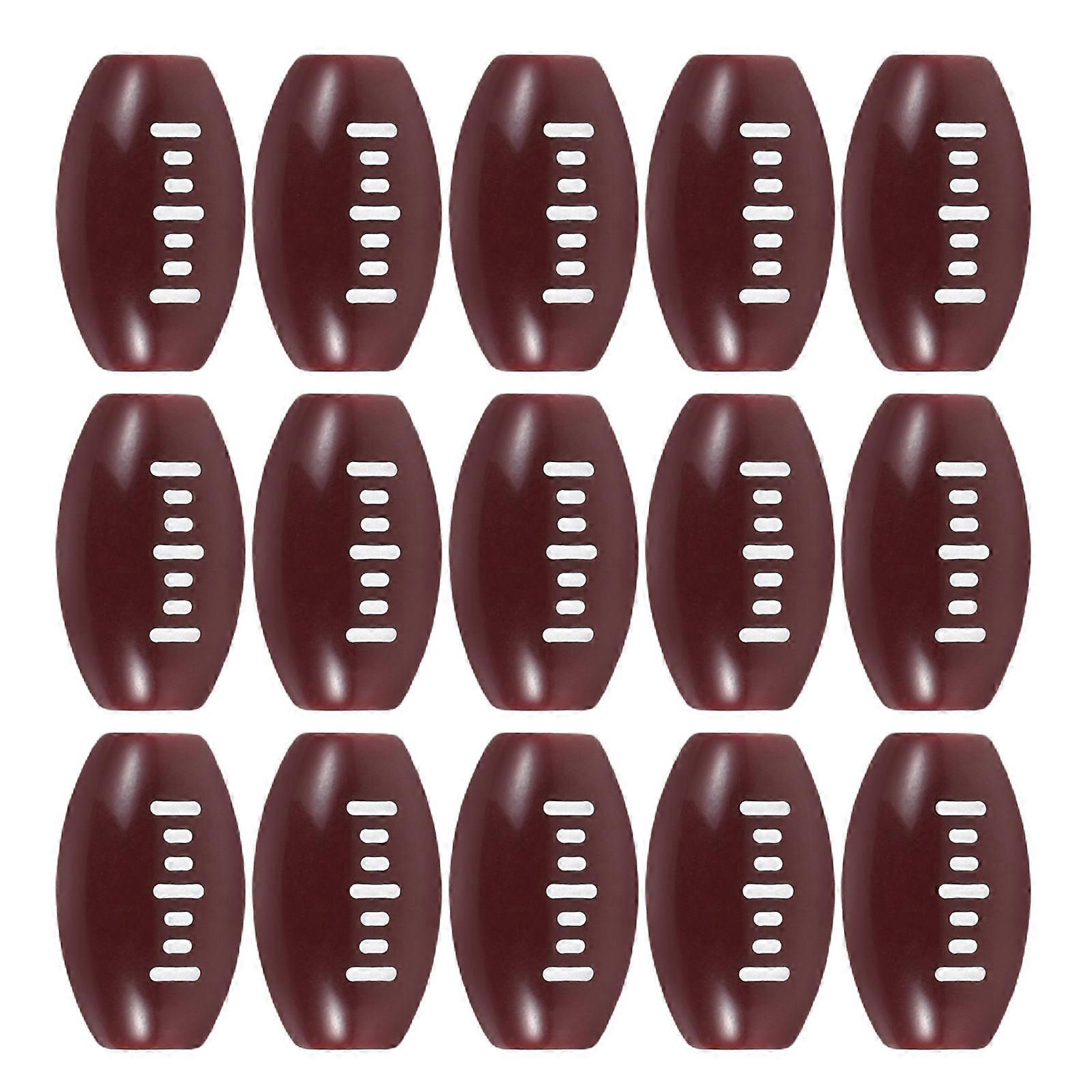 100Pcs Football Shaped Acrylic Beads Suitable For Various Occasions DIY Jewelry Making Accessories Dark Brown Color