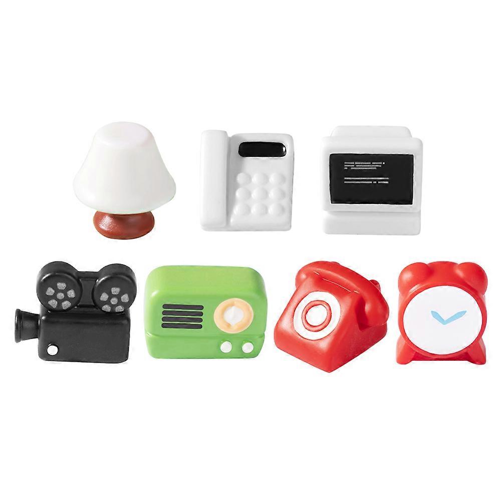 Mini Radio Craft for Decoration 3Sets Telephone Model Decor